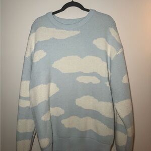 Jack & Jones Light Blue and Cream Cloud Crewneck Sweater